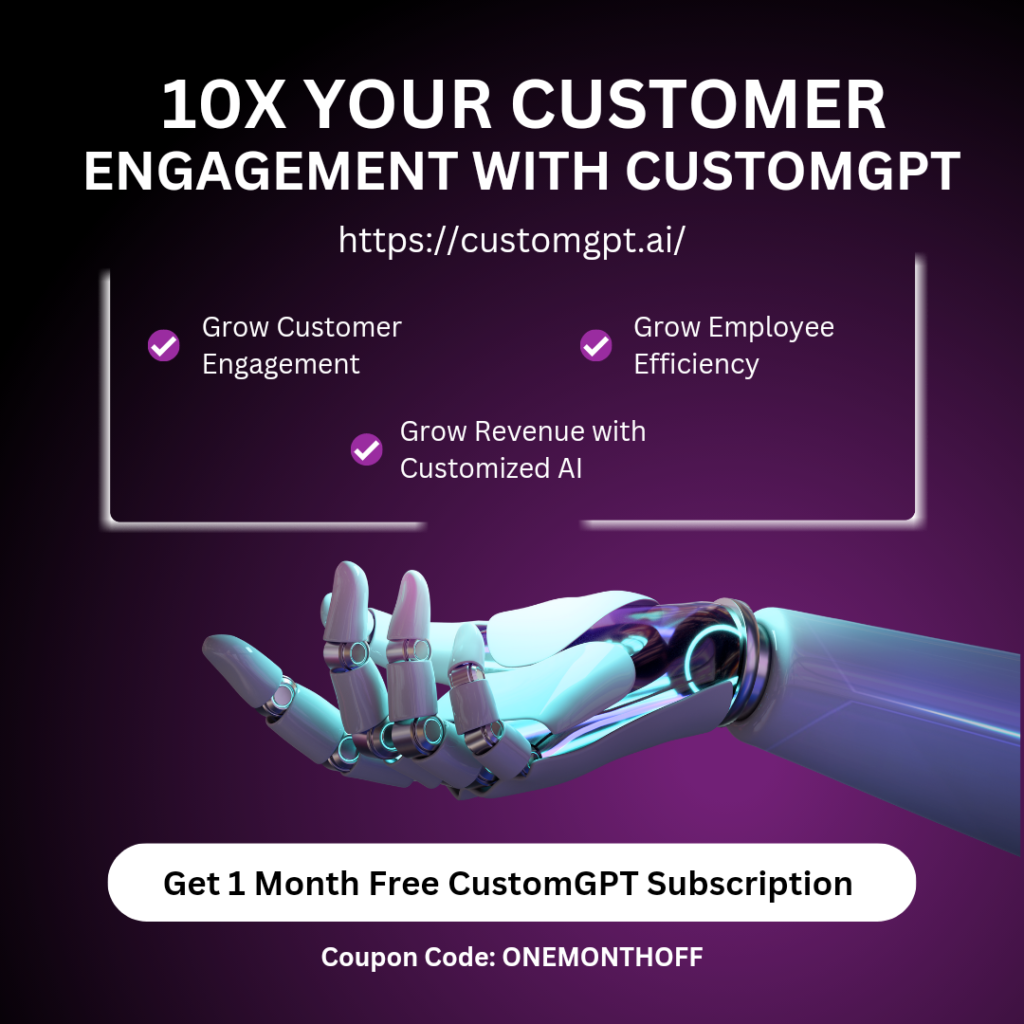 1 Month Free Subscription Of customgpt